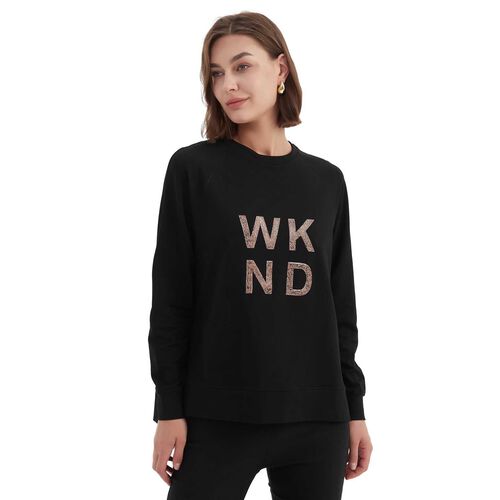 TIRELLI Embossed Metallic Weekend Sweatshirt